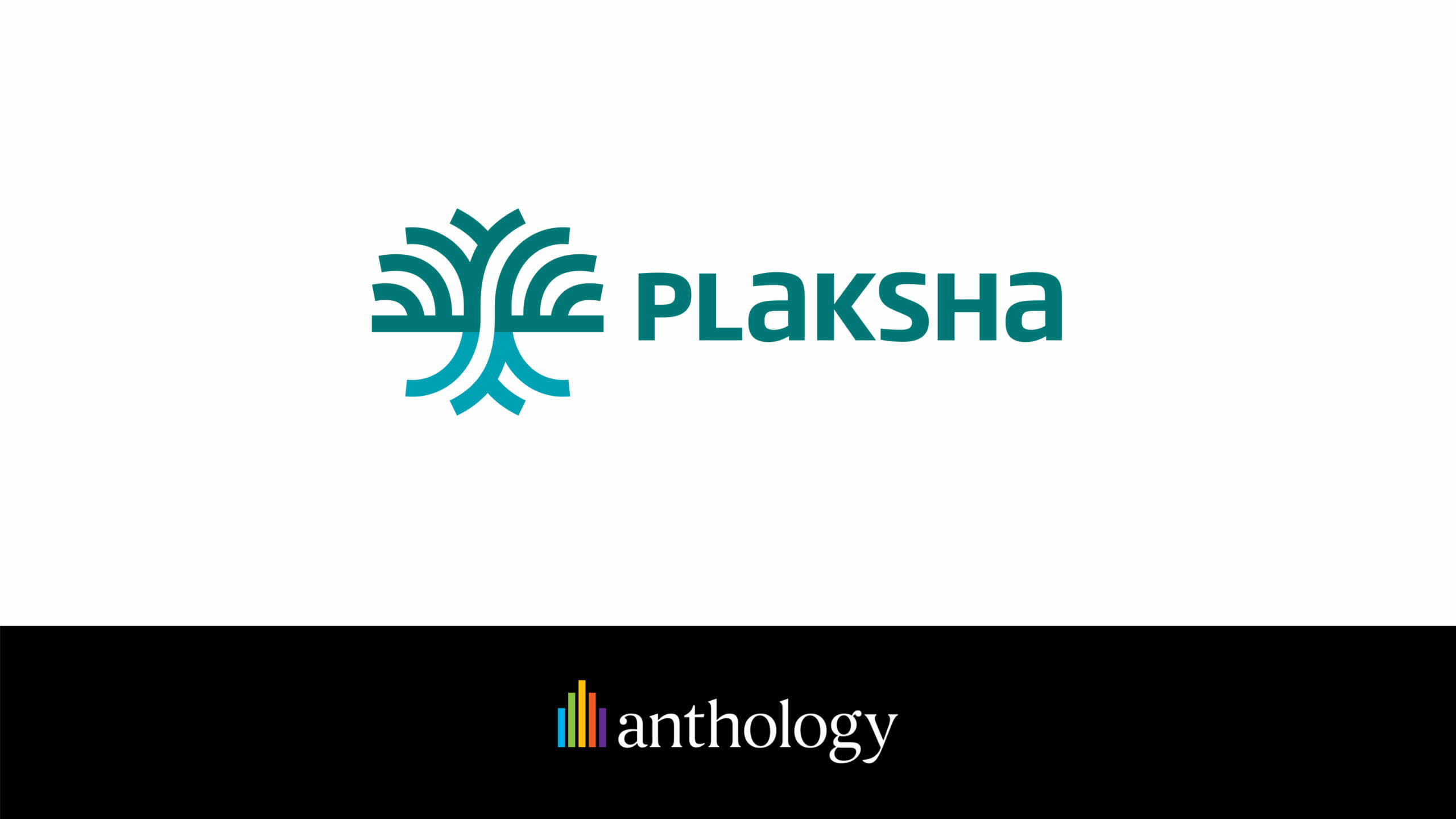 Plaksha logo lockup with the Anthology logo