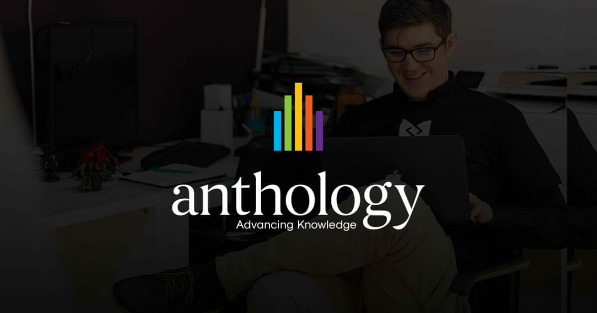Anthology logo overlayed on top of a photo