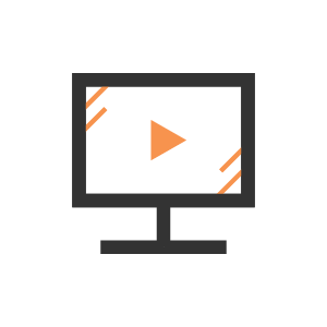 Icon illustration representing video streaming