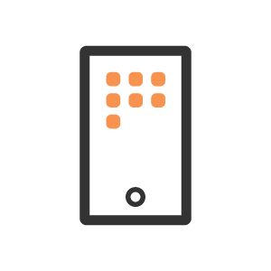 Icon illustration representing eReaders and iPhones