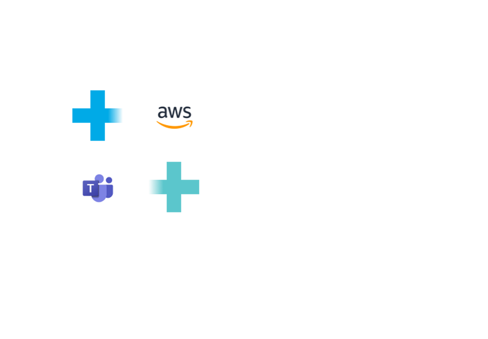 overlay of Microsoft Teams and Amazon