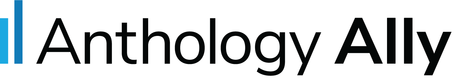 Anthology Ally horizontal logo with sans-serif font
