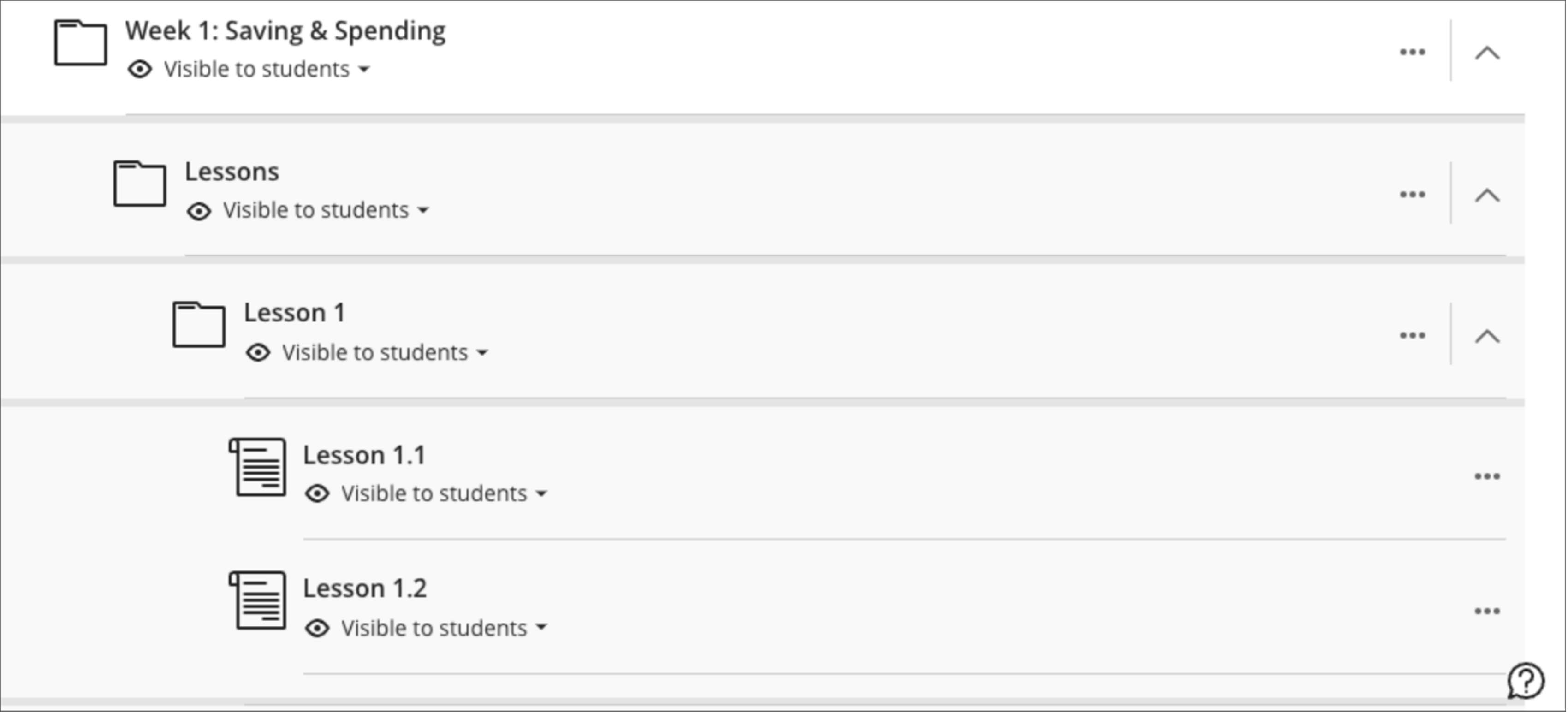 After - Content nested in four levels of hierarchy