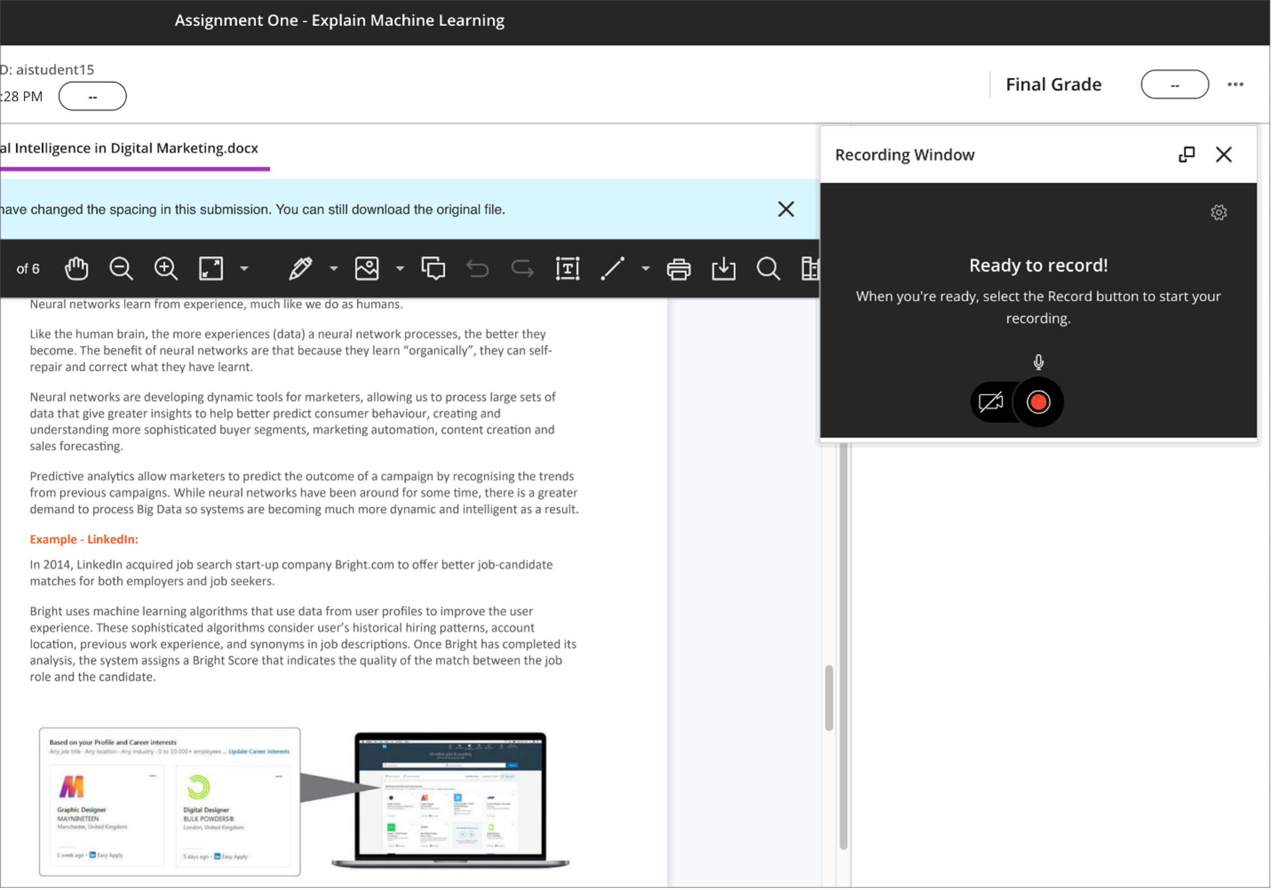 AudioVideo tool recording window in default state