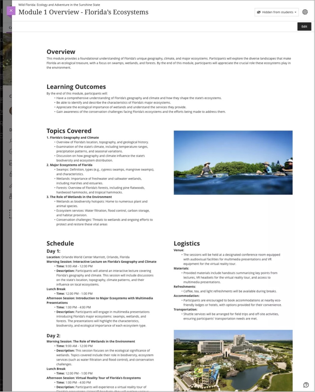 Enhanced Document with diverse content laid out in rows and columns