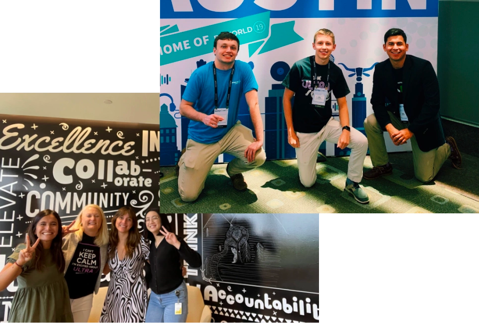 Collage of photos featuring Anthology interns