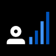 Illustration of a person next to chart bars