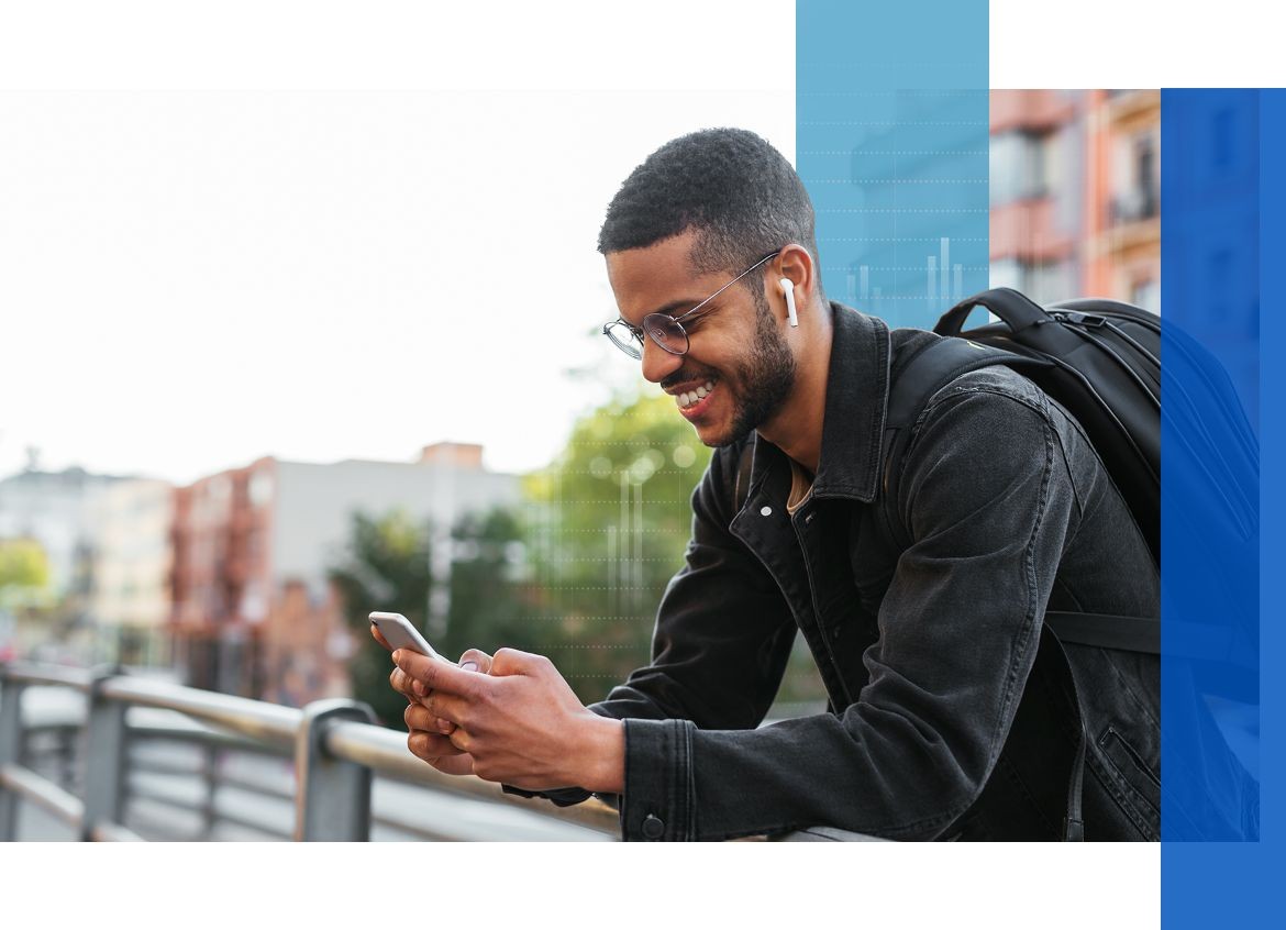 Photo of a person on a cell phone