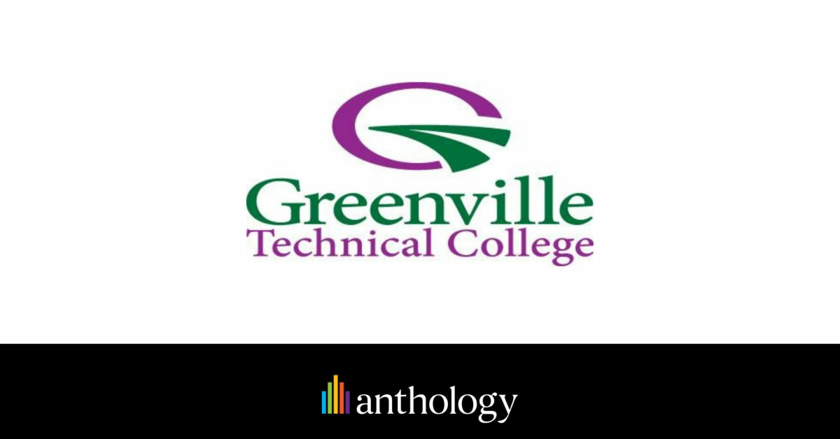 Greenville Technical College logo lockup with the Anthology logo