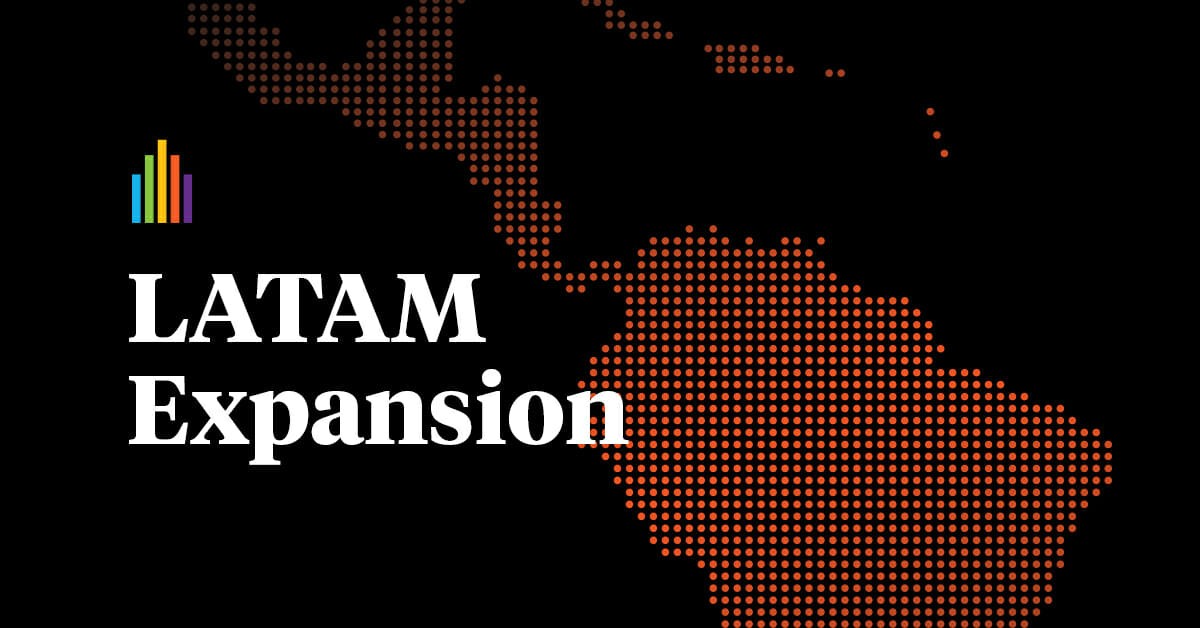 Anthology Mark with the words LATAM Expansion and an illustration of the region