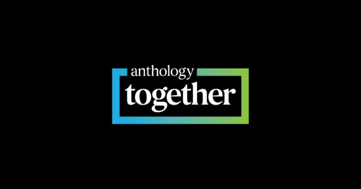 Anthology Together logo on a black background