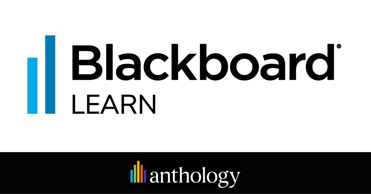 Blackboard Learn logo lockup with the Anthology logo
