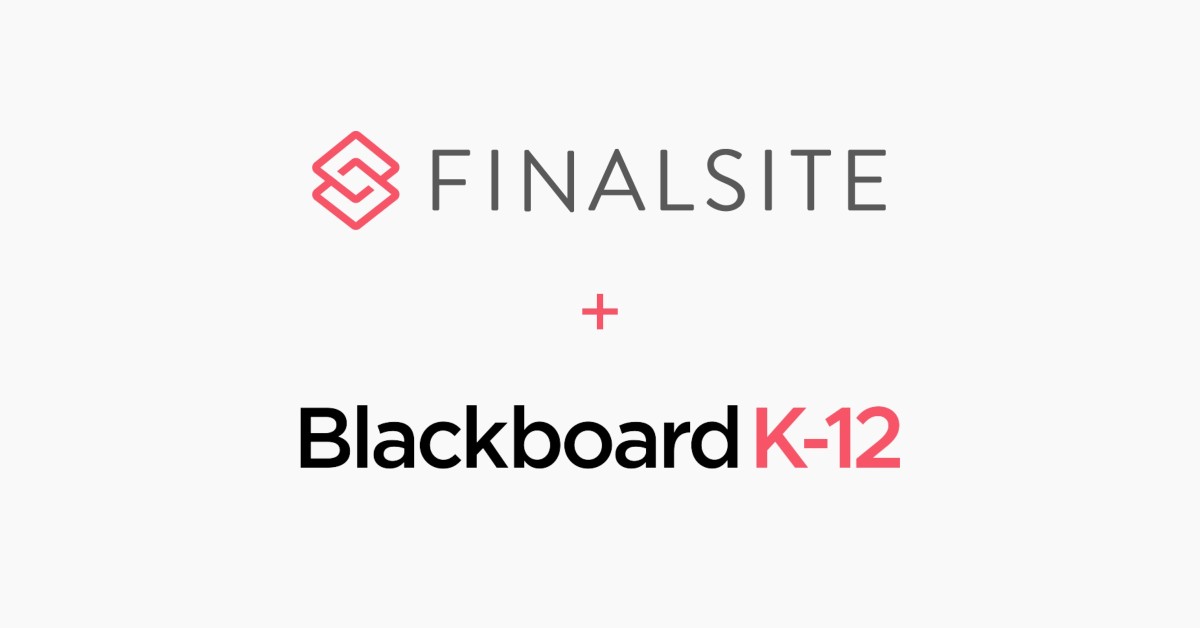 Finalsite logo locked up with the Blackboard K-12 logo