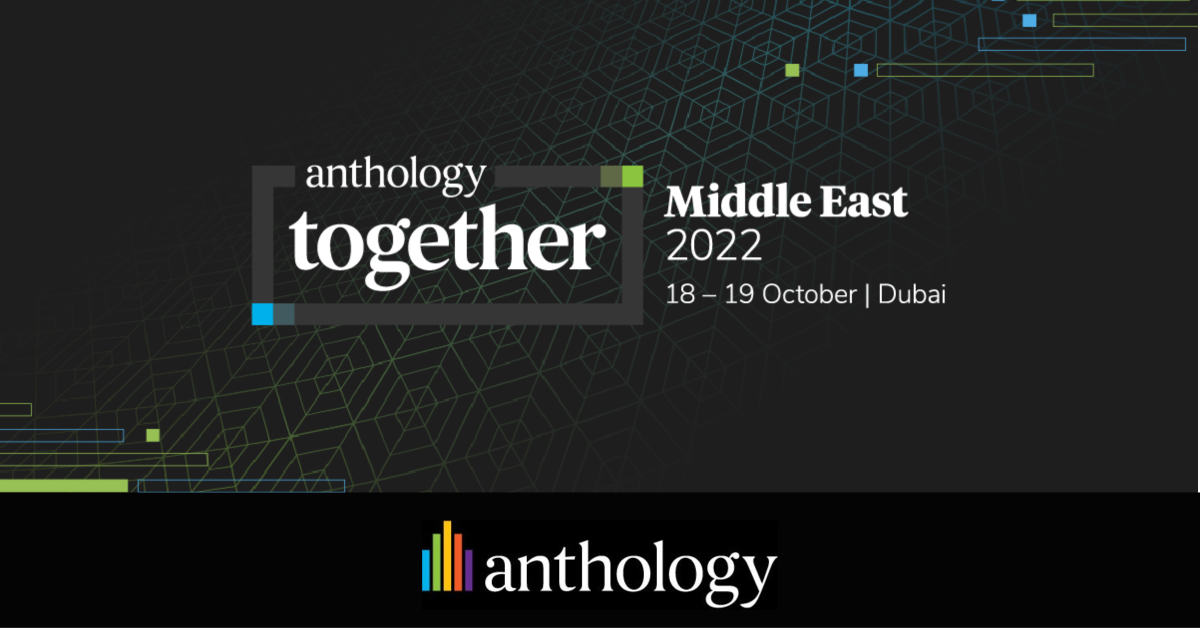 Anthology Together Middle East 2022 logo locked up with Anthology logo