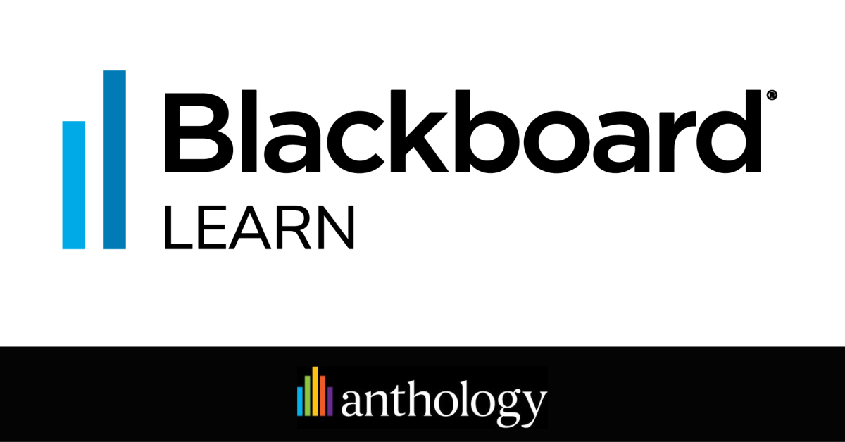 Blackboard Learn logo locked up with Anthology logo