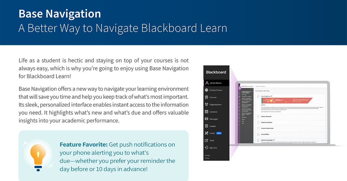 Preview of the Base Navigation Overview for Students brochure