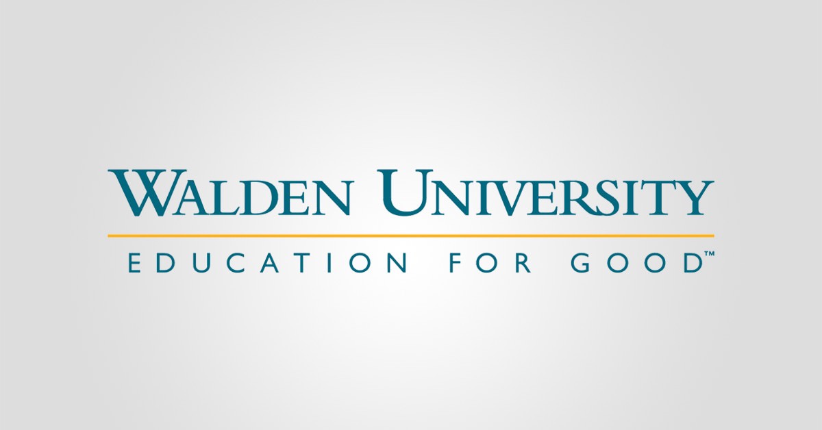 Walden University logo on a gray background