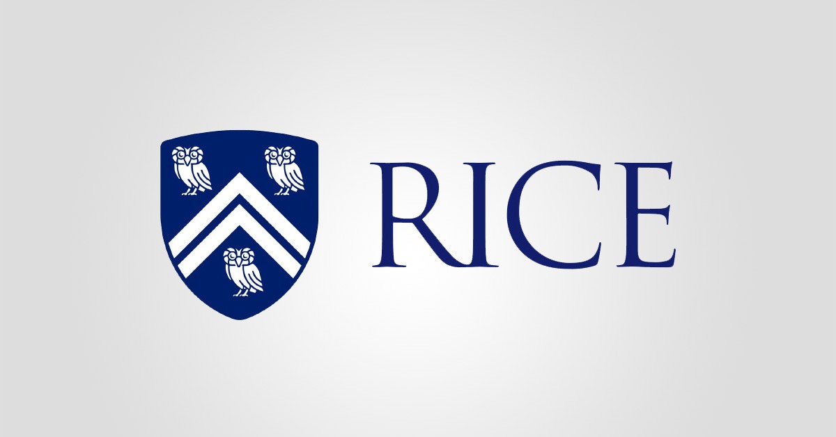 Rice University logo over a gray background