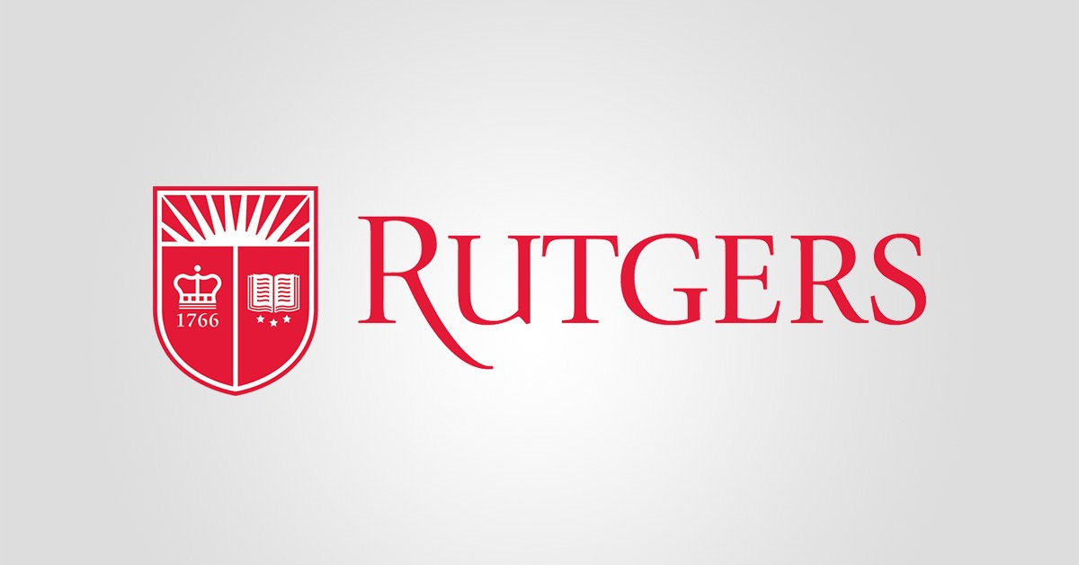 Rutgers University logo over a gray background