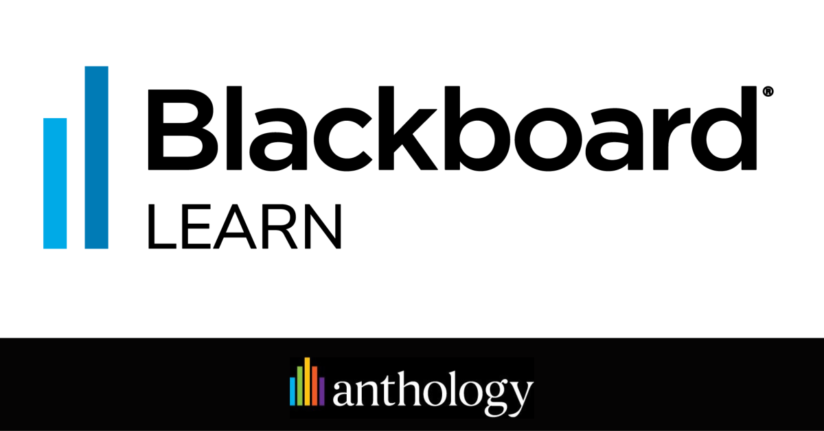 Image with the Blackboard Learn logo in the middle on a white background. The Anthology logo is placed at the bottom. 