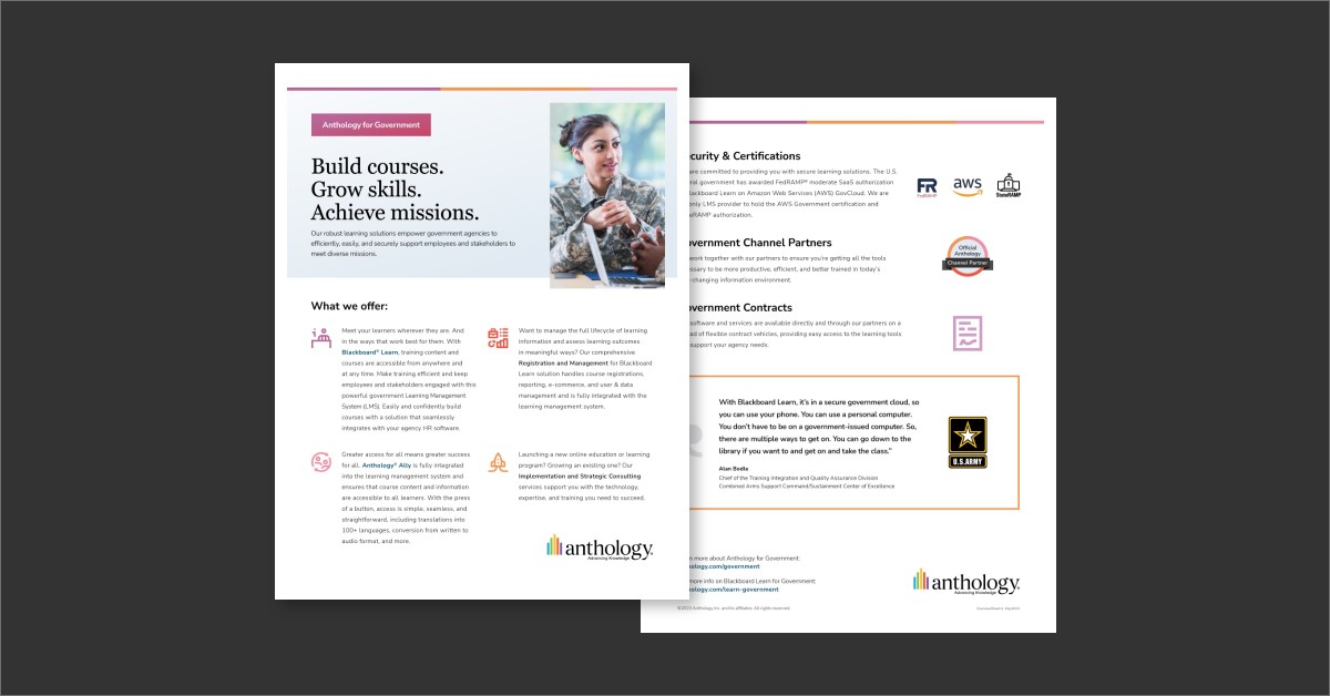 Preview of the brochure over a gray background