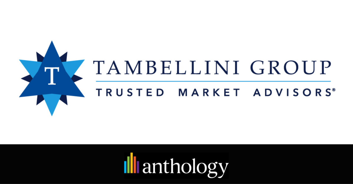 Image with the Tambellini group trusted market advisors logo in the middle and the Anthology logo at the bottom. 