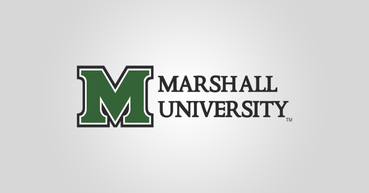Marshall University logo over a gray background
