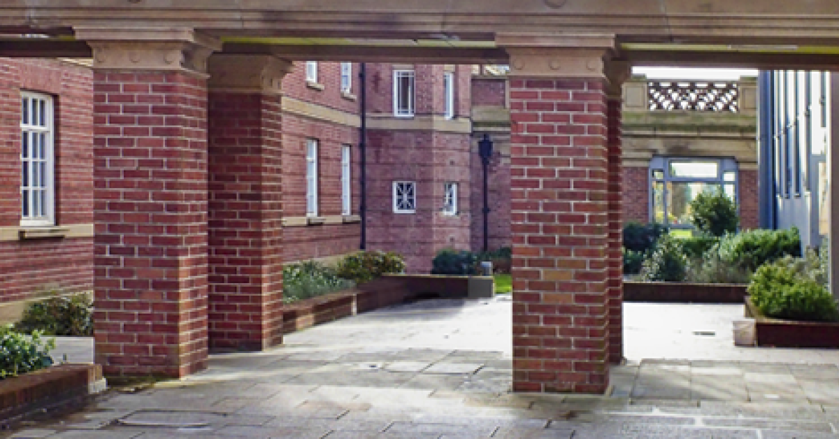 Courtyard image at Edge Hill University
