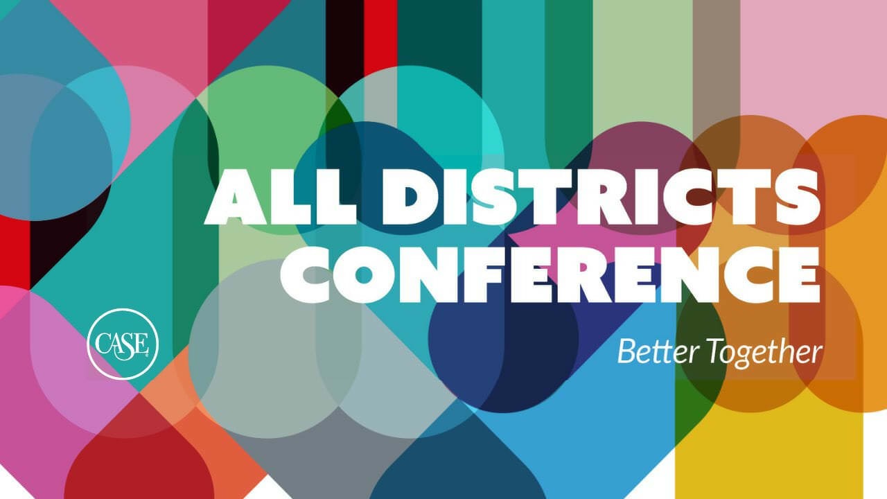 The words All Districts Conference over an illustration