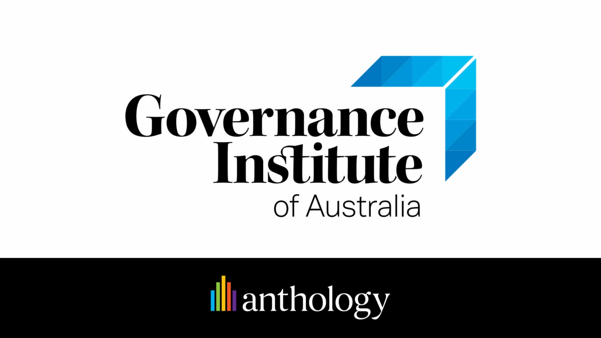Governance Institute of Australia logo lockup with the Anthology logo