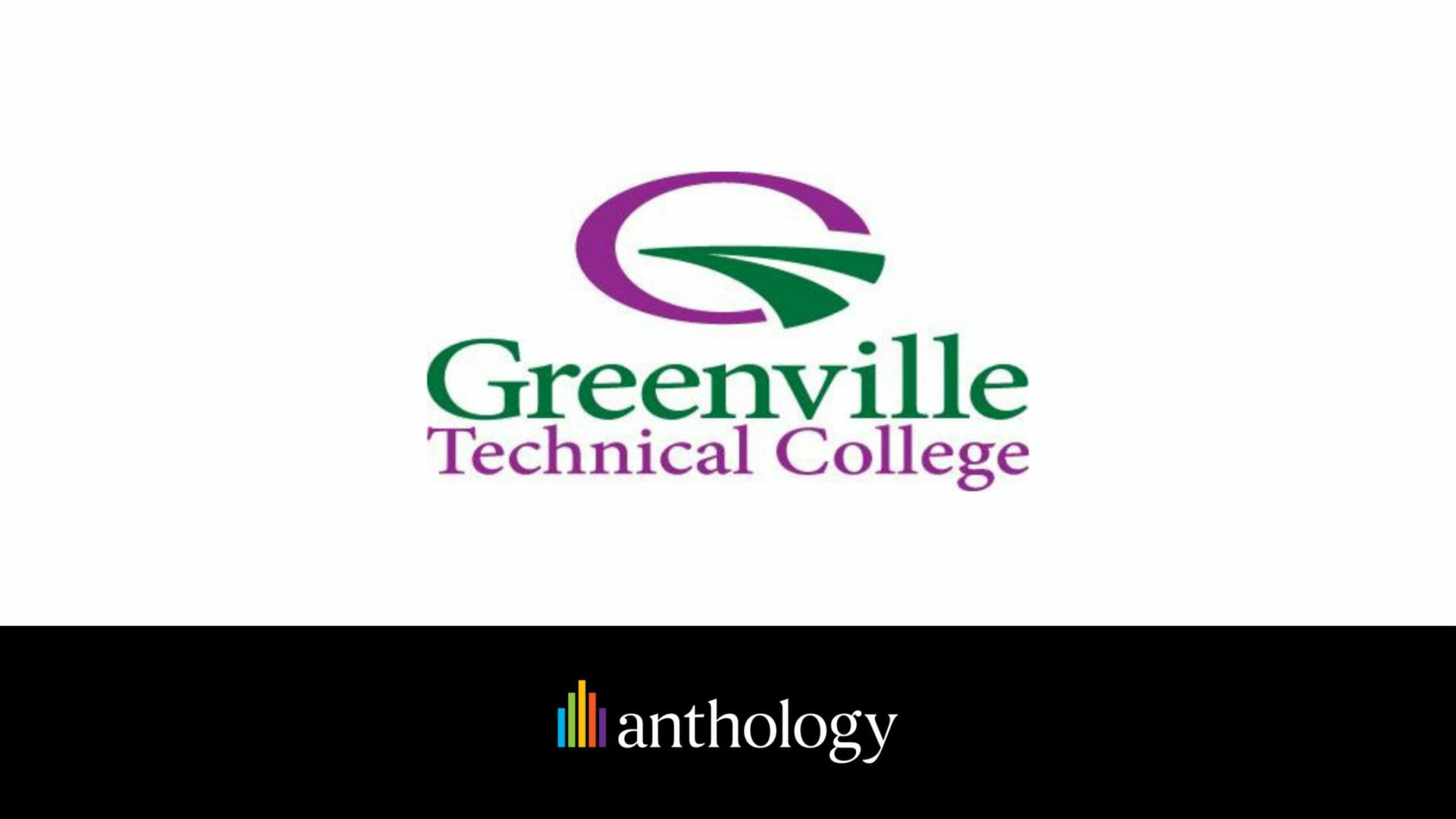 Greenville Technical College logo lockup with the Anthology logo