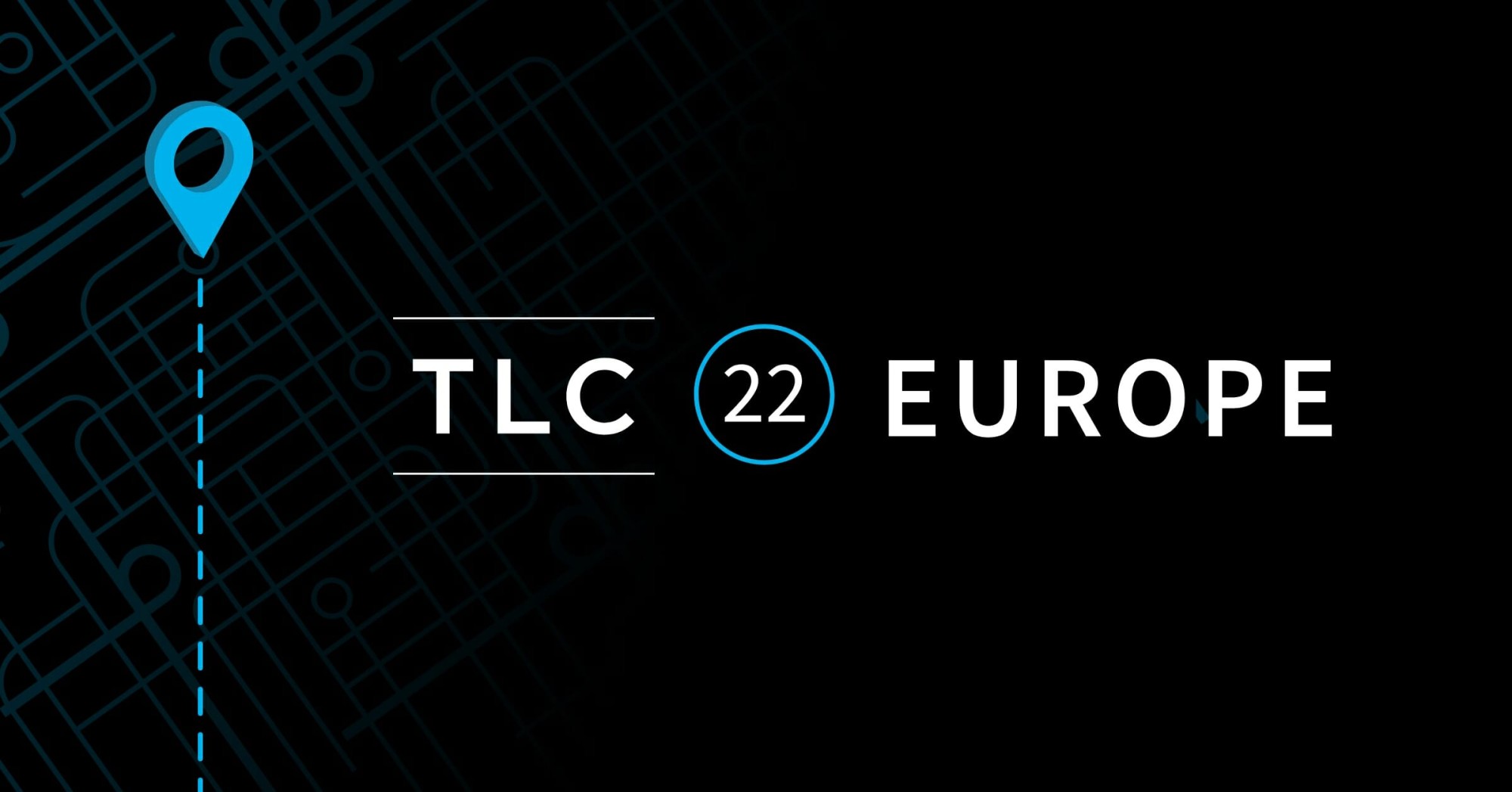 TLC Europe 2022 logo on a black background