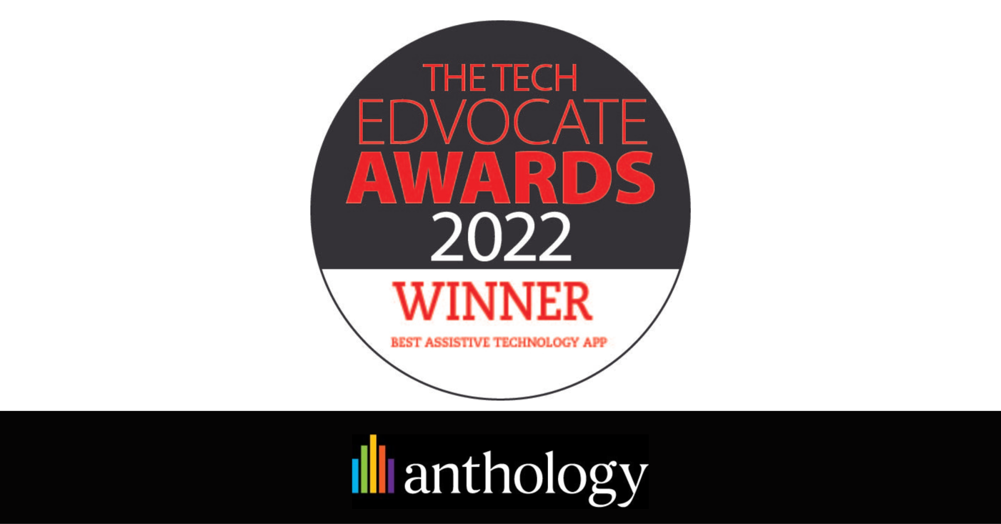 The TECH EDVOCATE AWARDS logo looked up with the Anthology logo