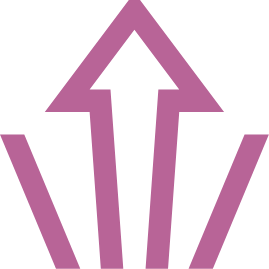 Icon illustration of an arrow pointing upward