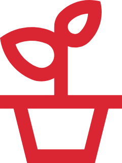 Icon illustration representing a plant in a pot