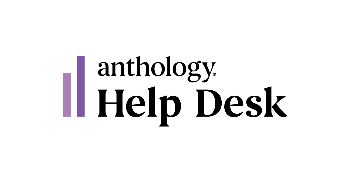 Anthology Help Desk logo with trademark