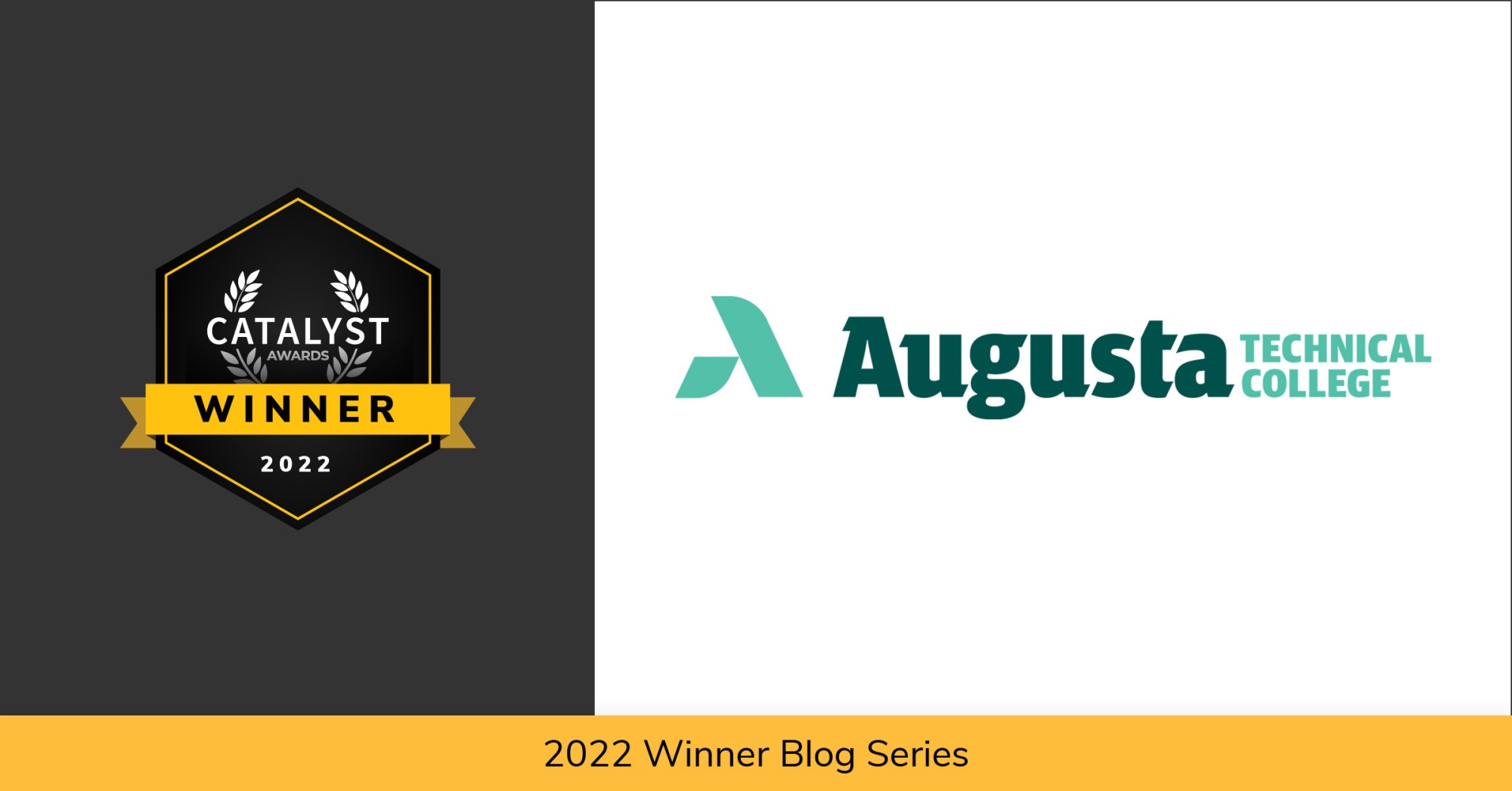 Anthology Catalyst Award Winner logo locked up with the Augusta Technical College logo over the text 2022 Winner Blog Series