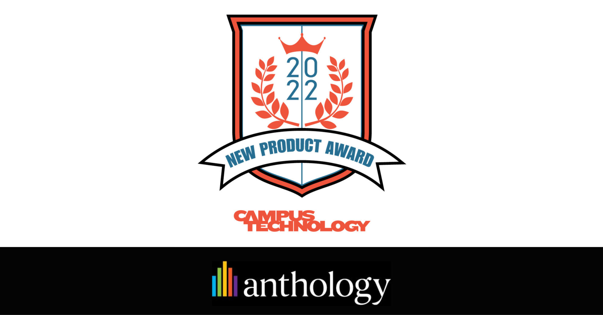 Campus Technology New Product Award logo locked up with Anthology logo