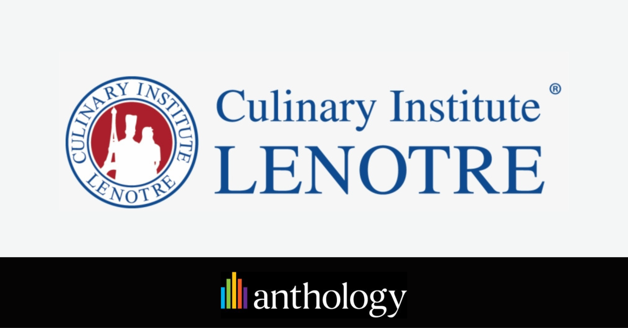 Culinary Institute Lenotre logo locked up with Anthology logo