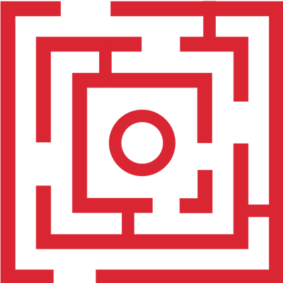 Illustrated icon representing a maze