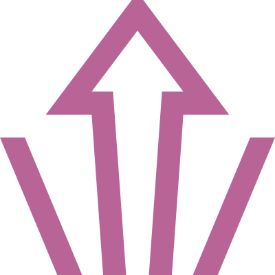 Illustrated icon representing an arrow pointing up