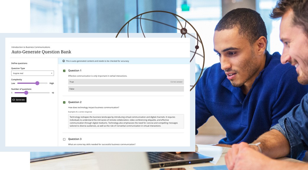 Blackboard Learn AI functionality