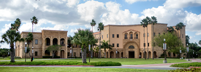 Photo of a building on The University of Texas Rio Grande Valley campus