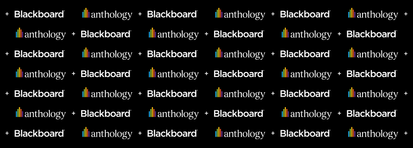 Blackboard logo + Anthology logo