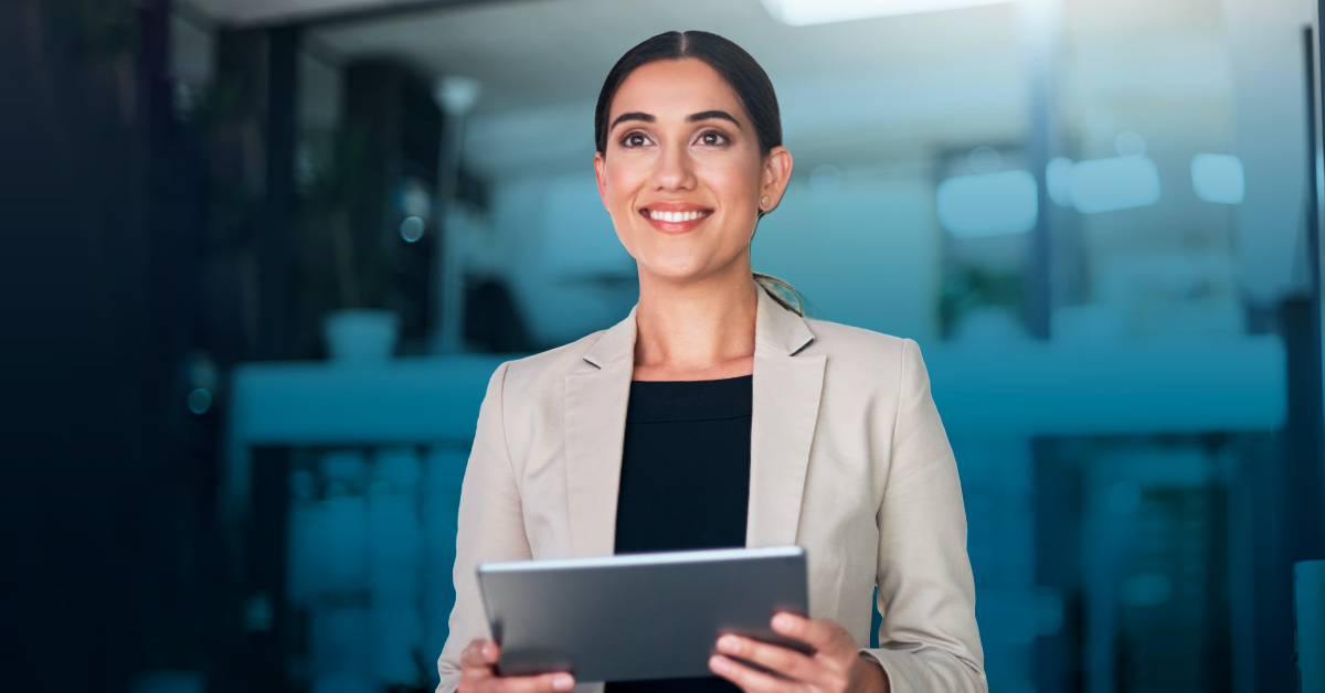 Woman on a tablet