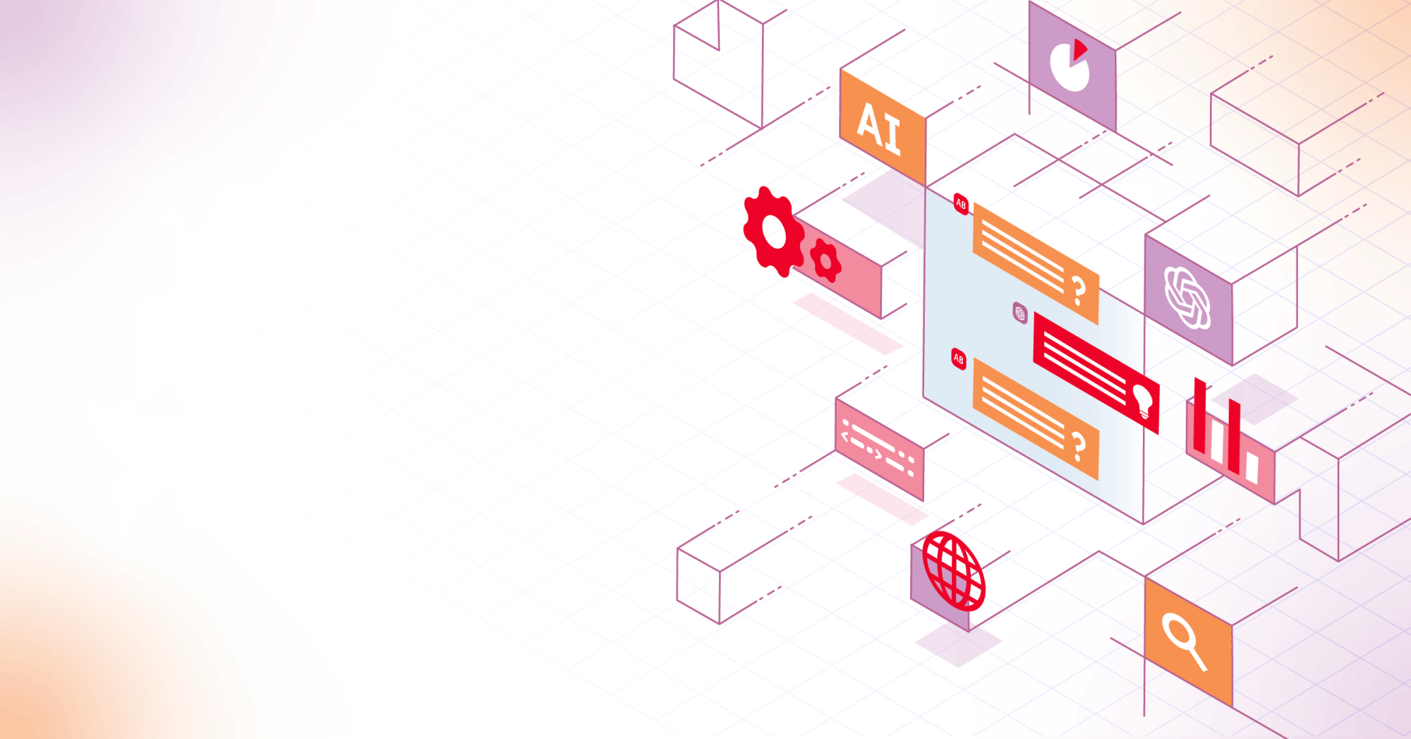 An illustration representing AI innovation