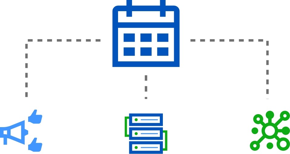 Illustration representing the functionality of Anthology Engage