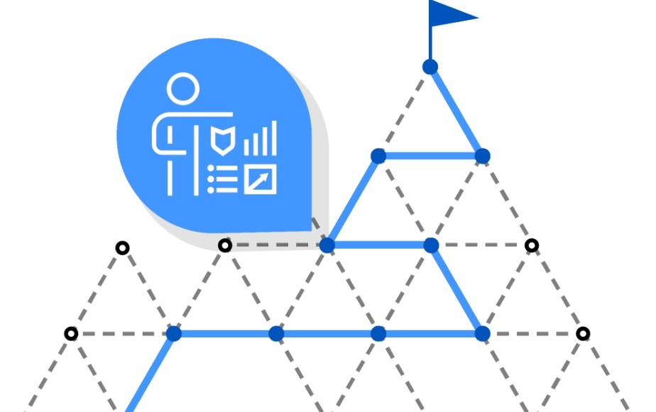 Illustration representing the progress to earning a badge in Milestone