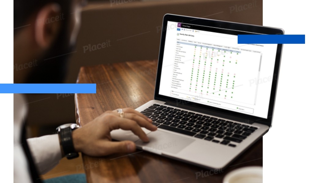 Closeup of a person using Anthology Raise on their laptop