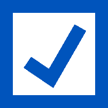 Icon of a checkmark inside of a square